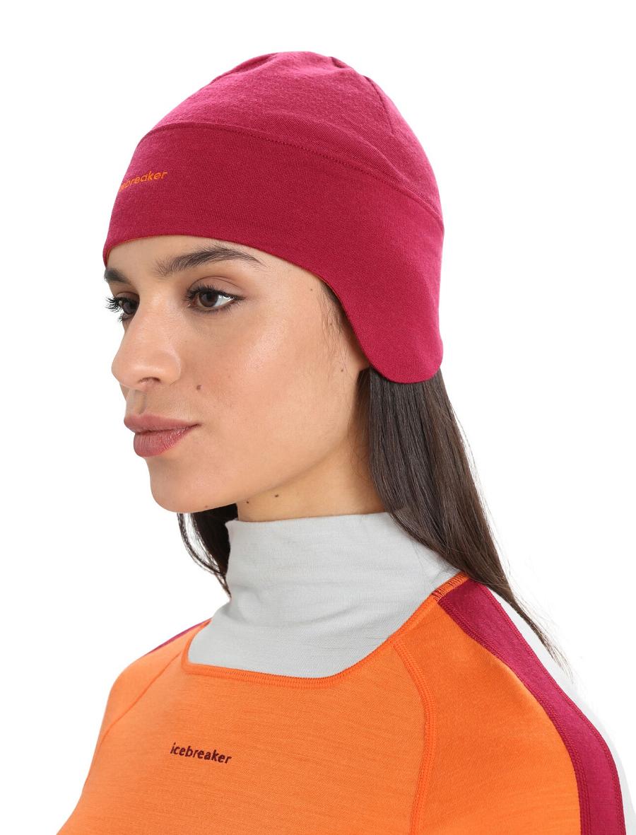 Chapeaux Icebreaker Unisex Merino Quantum Beanie Femme Rose | FR 1471QMAZ